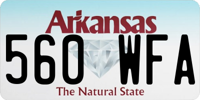 AR license plate 560WFA