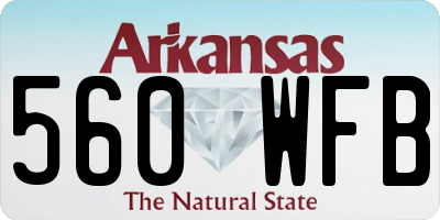 AR license plate 560WFB