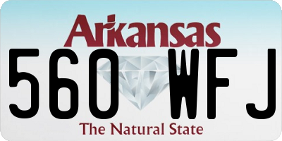 AR license plate 560WFJ