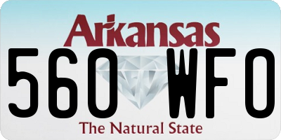 AR license plate 560WFO