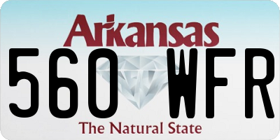 AR license plate 560WFR