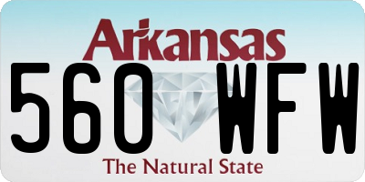 AR license plate 560WFW