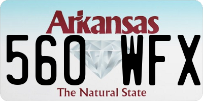AR license plate 560WFX