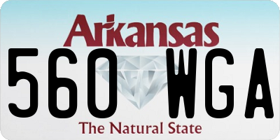 AR license plate 560WGA