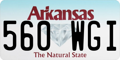 AR license plate 560WGI