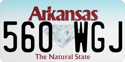 AR license plate 560WGJ