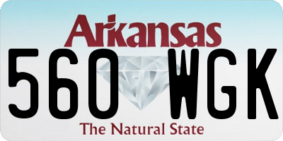AR license plate 560WGK