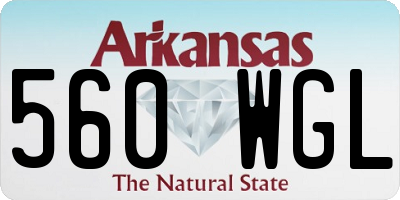 AR license plate 560WGL