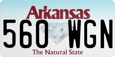 AR license plate 560WGN