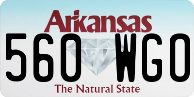 AR license plate 560WGO