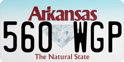 AR license plate 560WGP