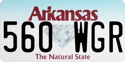 AR license plate 560WGR