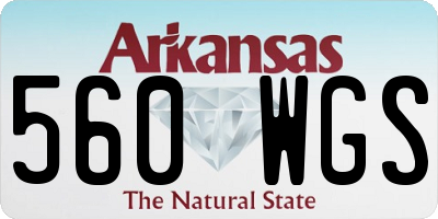 AR license plate 560WGS