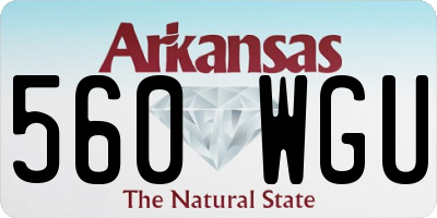 AR license plate 560WGU