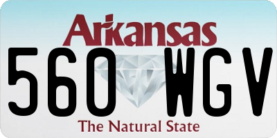 AR license plate 560WGV
