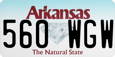 AR license plate 560WGW