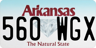 AR license plate 560WGX