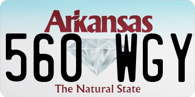AR license plate 560WGY