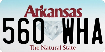 AR license plate 560WHA