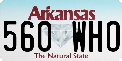 AR license plate 560WHO