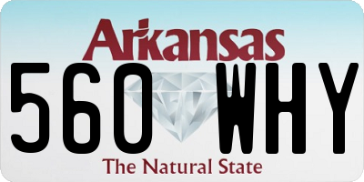 AR license plate 560WHY