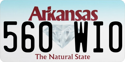 AR license plate 560WIO