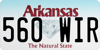 AR license plate 560WIR