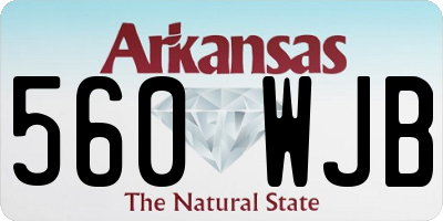 AR license plate 560WJB