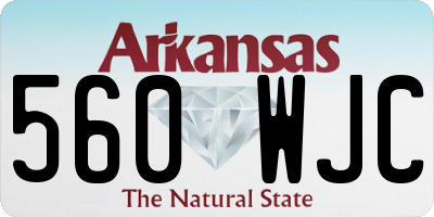 AR license plate 560WJC