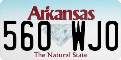 AR license plate 560WJO