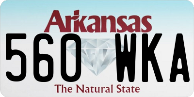 AR license plate 560WKA