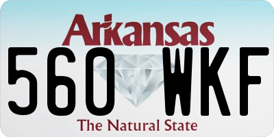 AR license plate 560WKF