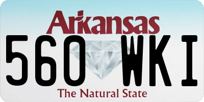 AR license plate 560WKI