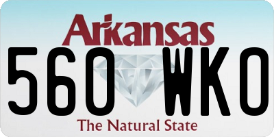 AR license plate 560WKO