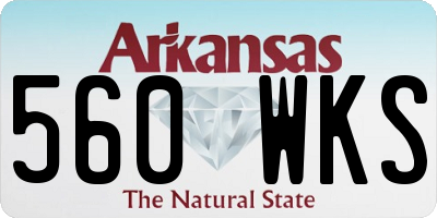 AR license plate 560WKS