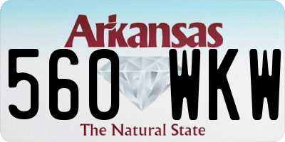 AR license plate 560WKW