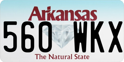 AR license plate 560WKX