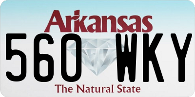AR license plate 560WKY