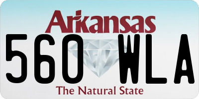AR license plate 560WLA