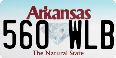 AR license plate 560WLB