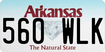 AR license plate 560WLK