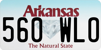 AR license plate 560WLO