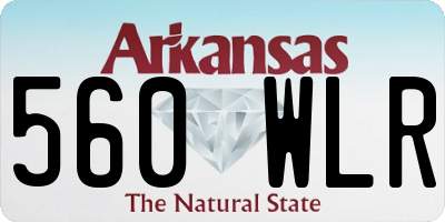 AR license plate 560WLR