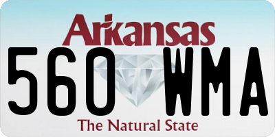 AR license plate 560WMA