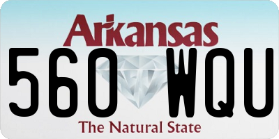 AR license plate 560WQU