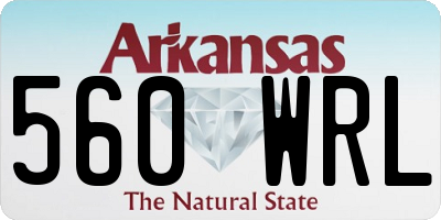 AR license plate 560WRL