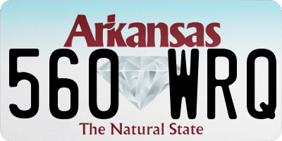 AR license plate 560WRQ