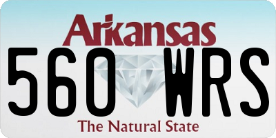 AR license plate 560WRS