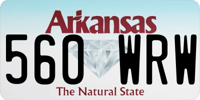 AR license plate 560WRW