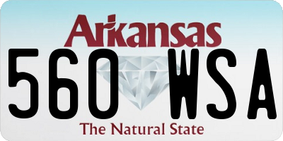 AR license plate 560WSA